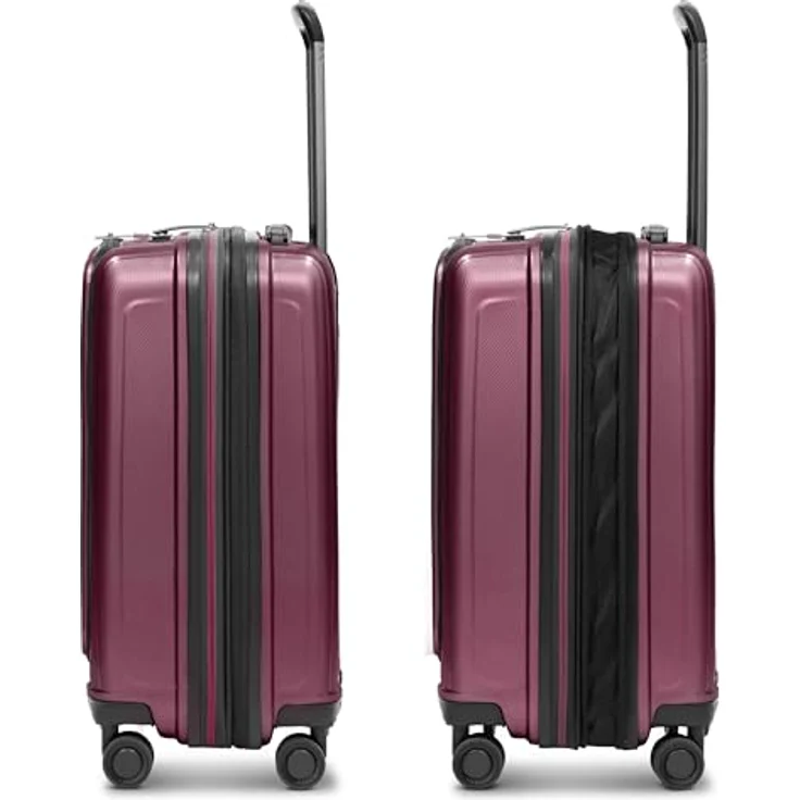 REDOLZ Handgepäck mit Laptopfach | Ultra-Leichter Koffer 40 x 23 x 55 cm | mit Dehnfalte von 45 auf 55 Liter erweiterbar | Frontöffnung, TSA & 4-Doppelrollen | nur 3,2 kg - Preisvergleich – Bild 2
