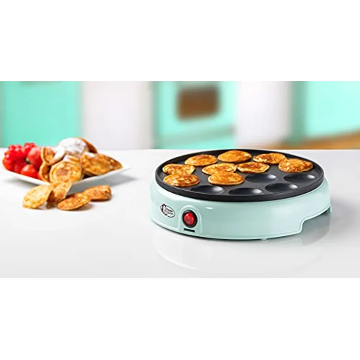 Bestron APFM700SDM Poffertjes Maker, 800W, Kontrollleuchte, antihaftbeschichtet, mint – Bild 4