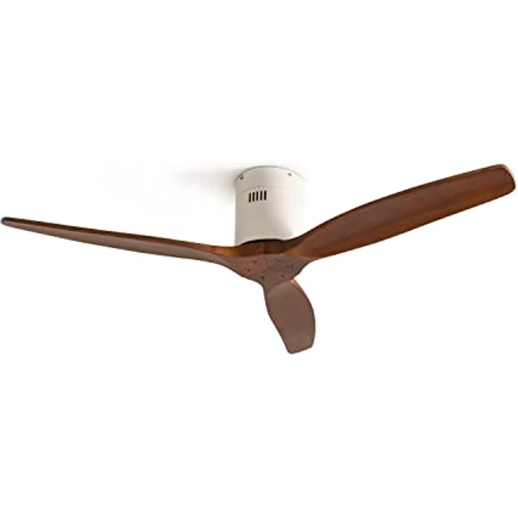 CREATE WINDCALM M Deckenventilator, ABS Weiß mit Dunkelholzflügel-Optik, 132 cm, 40W, 6 Geschwindigkeiten, Fernbedienung, Timer, DC-Motor, Sommer-Winterbetrieb – Bild 2