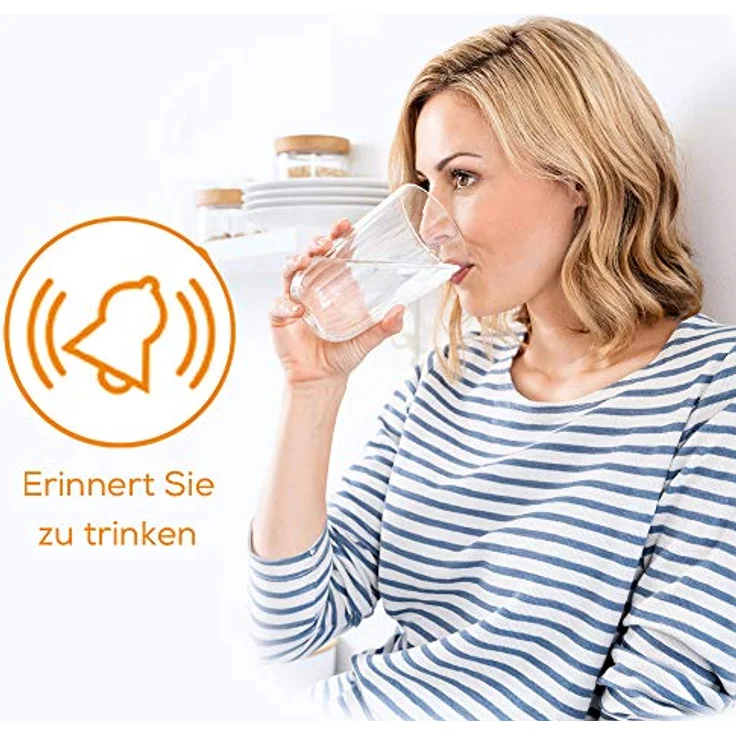 Beurer DM 20 Trinkmanager zur Messung, Analyse und Verbesserung der täglichen Flüssigkeitszufuhr, mit farbiger LED-Anzeige und App – Bild 3