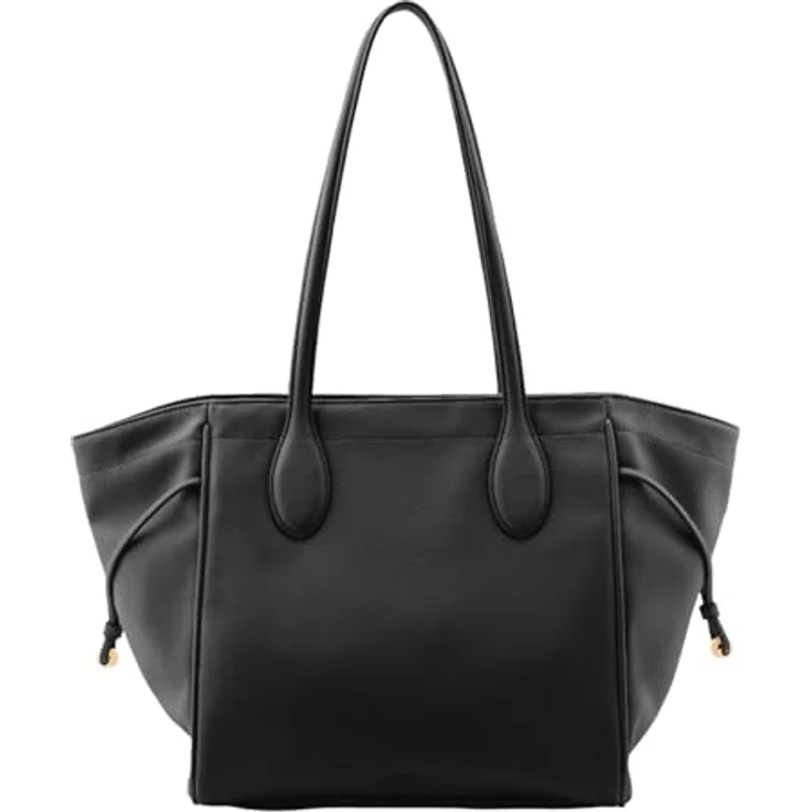 Seidenfelt Meloy Shopper Tasche 45 cm, Schwarz, 100% Polyurethan, Maße 45 x 14.5 x 26 cm – Bild 1