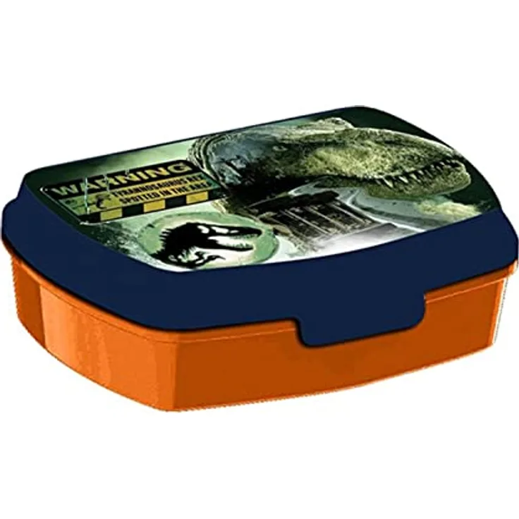HOVUK Jurassic-World Lunchbox 20 cm, wiederverwendbare Lebensmittel-Aufbewahrungsbox für Kinder, Jungen, Lunchbehälter, Geschenk für Schule und Picknick, ab 3 Jahren