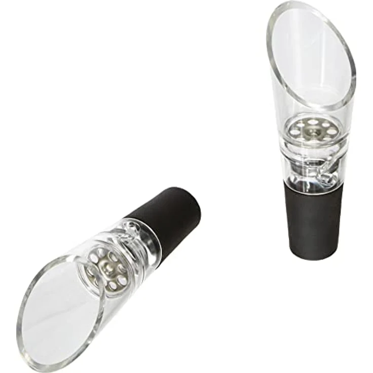 Cilio Weinausgießer schwarz, Edelstahl, mit Dekantierfunktion, 9,5 cm Höhe – Bild 3