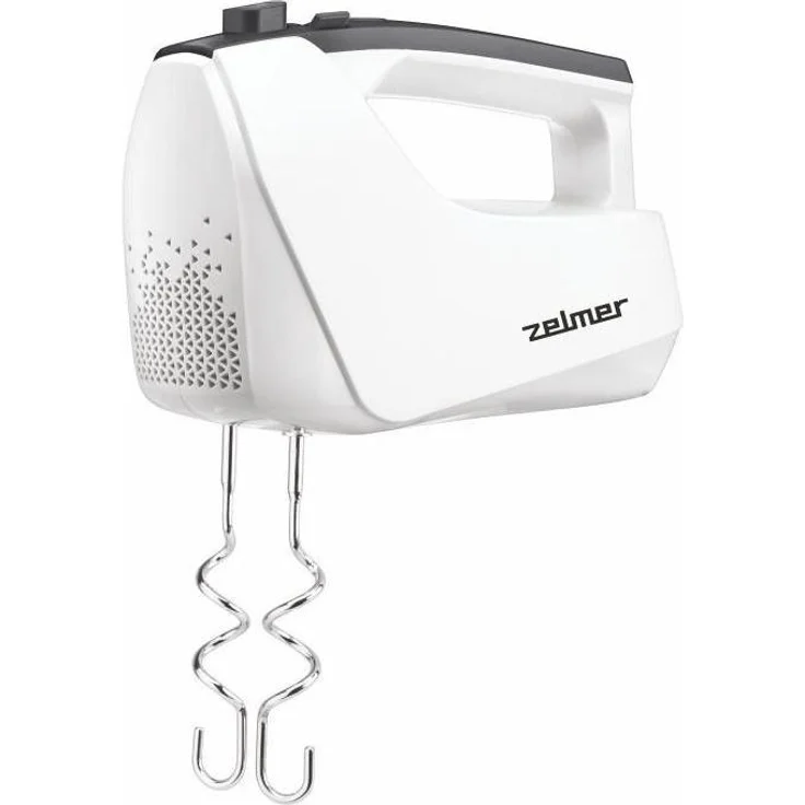 Zelmer ZHM2550, Handmixer mit 750 W, 5 Geschwindigkeitsstufen und Turbo-Funktion, Grau-Weiß