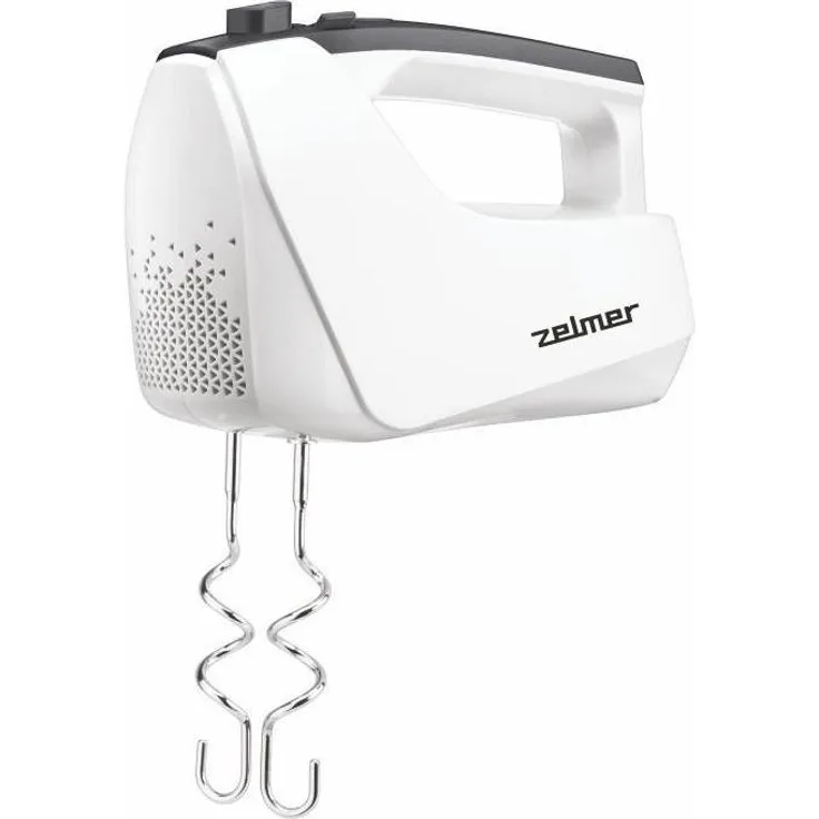Zelmer ZHM2550, Handmixer mit 750 W, 5 Geschwindigkeitsstufen und Turbo-Funktion, Grau-Weiß