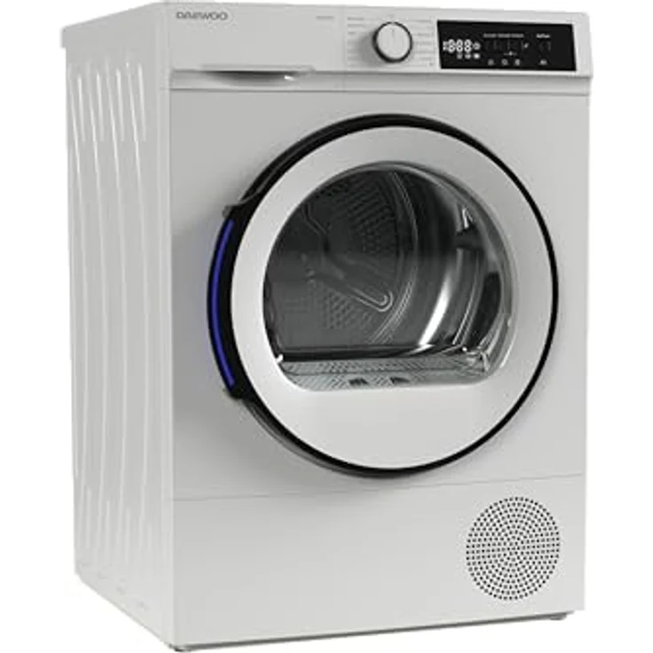 Daewoo TD-B8GP1WD0-DE Wärmepumpentrockner, 8 kg, Energieeffizienzklasse D, 15 Programme, Knitterschutz, Trommel-Innenbeleuchtung – Bild 2