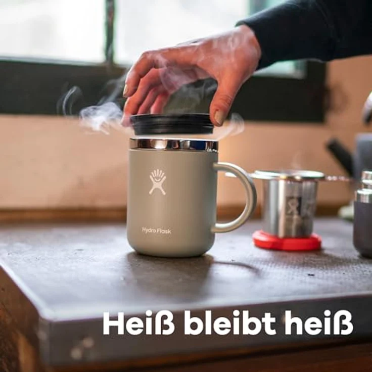 Hydro Flask Coffee Mug 354ml (12 oz) - Vakuumisolierter Thermobecher aus Edelstahl - Isolierbecher mit Griff & Steckdeckel - Reise-Becher - Spülmaschinenfester Kaffeebecher - Agave – Bild 2