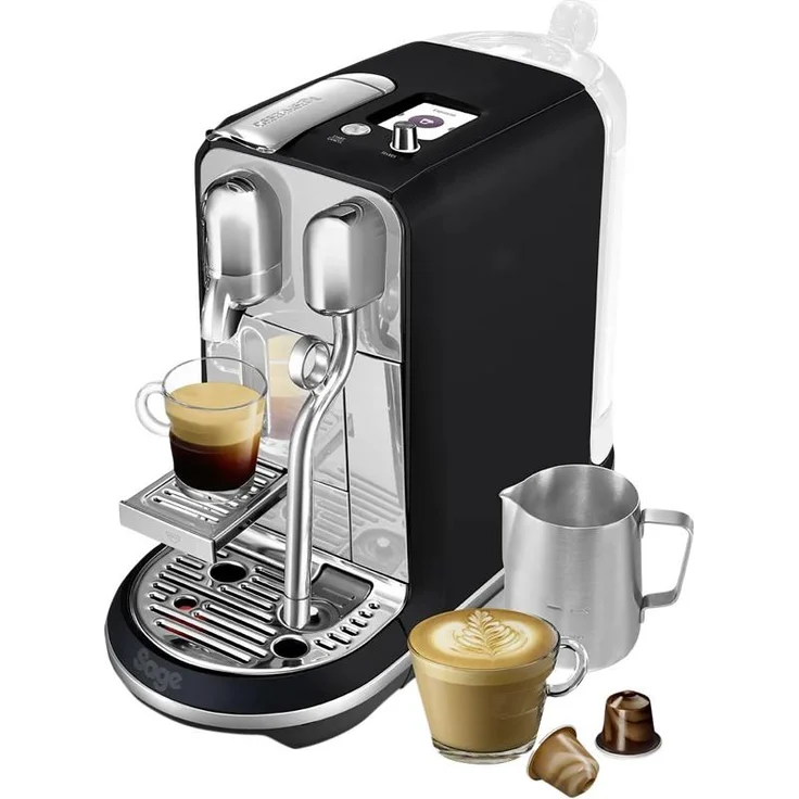 NESPRESSO Creatista Plus, Kapselmaschine mit automatischem Milchaufschäumer und digitalem Display, Schwarz
