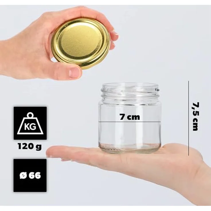 KADAX 20er Set Einmachgläser 200ml TO66, luftdichte Marmeladengläser mit Schraubdeckel, spülmaschinenfest und dickwandig, ideal für Honig und Desserts – Bild 2
