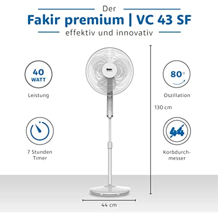 Fakir VC 43 SF Standventilator – Bild 3