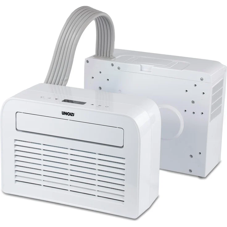 Unold Klimaanlage 5K 86320, mobile Split-Klimaanlage mit 5.000 BTU, 3-in-1 Funktion, LED-Display, leise 44 dB, inklusive Caravan-Fensteraufhängung – Bild 1