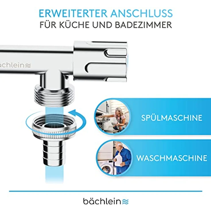 Bächlein Universal Zusatzventil - Eckfix-Geräteventil aus Messing mit Rückflussverhinderer – Bild 4