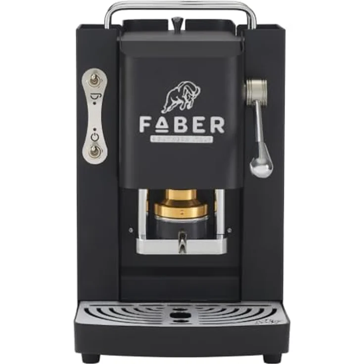Faber Coffee Machines Pro Deluxe 3.0 Chrom, Kaffeepadmaschine für 44mm ESE Pads, hygienischer Wassertank aus Glas, magnetisch abnehmbare Brühgruppe und Auslauf – Bild 2