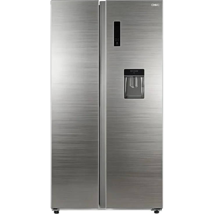 CHiQ KMRF630NESE Side by Side No-Frost Kühl-/Gefrierkombination mit 356 Liter Kühlfach, 203 Liter Gefrierfach und Wasserspender im Premium Dark Inox Look – Bild 1