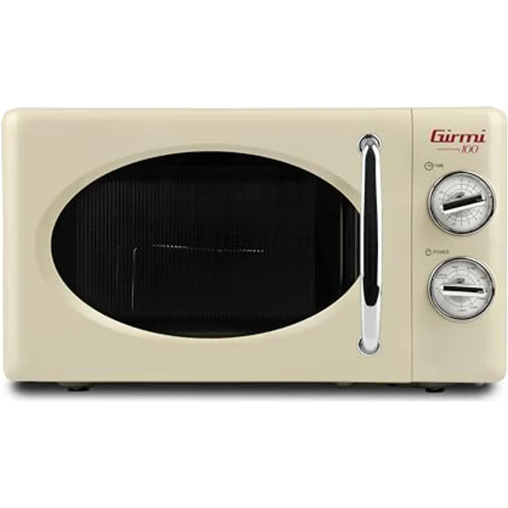 Girmi FM2105 Mikrowelle im Vintage-Design, Standgerät, 20 Liter Garraum, 700 + 800 Watt, Creme – Bild 5