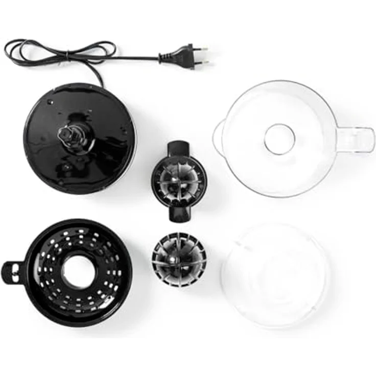 Gastronoma Zitruspresse 18230101, 40 W, 0.8 L, Schwarz / Edelstahl, mit einstellbarem Fruchtfleischfilter und Zwei-Wege-Automatik – Bild 9