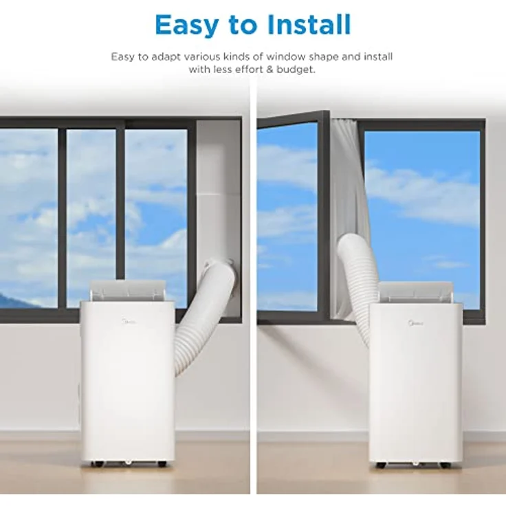 Midea Silent Cool 26 Pro WF Mobiles Klimagerät, 2,6 kW Kühlleistung, App-Steuerung, für Räume bis 80 m³, weiß – Bild 8