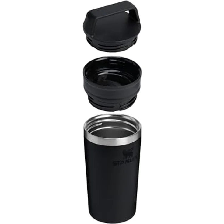 Stanley 1913 The Cafe?-To-Go Travel Mug, Trinkflasche in schwarz mit praktischem Deckel und isolierter Edelstahlkonstruktion – Bild 10