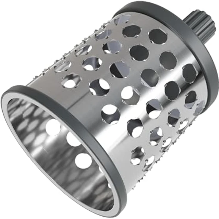 Zyliss E900057 Alu Trommelreibe Set, Käsereibe mit Kurbel, 3 Edelstahl Trommelklingen, Gemüseschneider, 5 Jahre Garantie – Bild 4