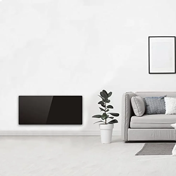 Kalia Elektrischer Heizkörper GLASS 2000W, Trockenes Keramik-Trägheitsheizgerät mit digitaler LCD-Anzeige und 4 Betriebsmodi – Bild 2