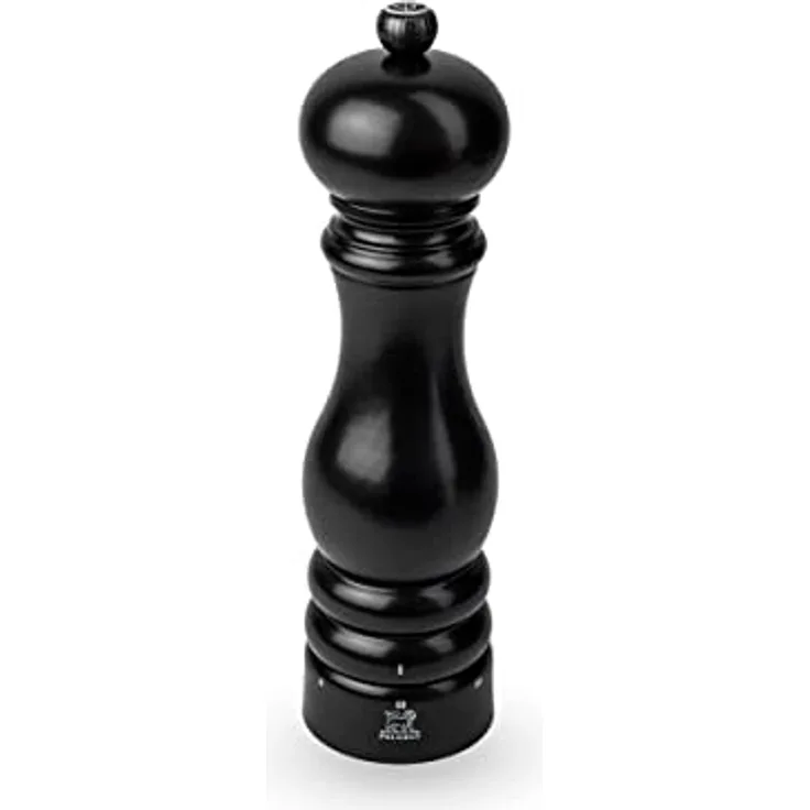 PEUGEOT Salzmühle PARIS 22cm, Buchenholz Satin-Schwarz, uSelect Zirkonia-Mahlwerk mit 6 Mahlgraden
