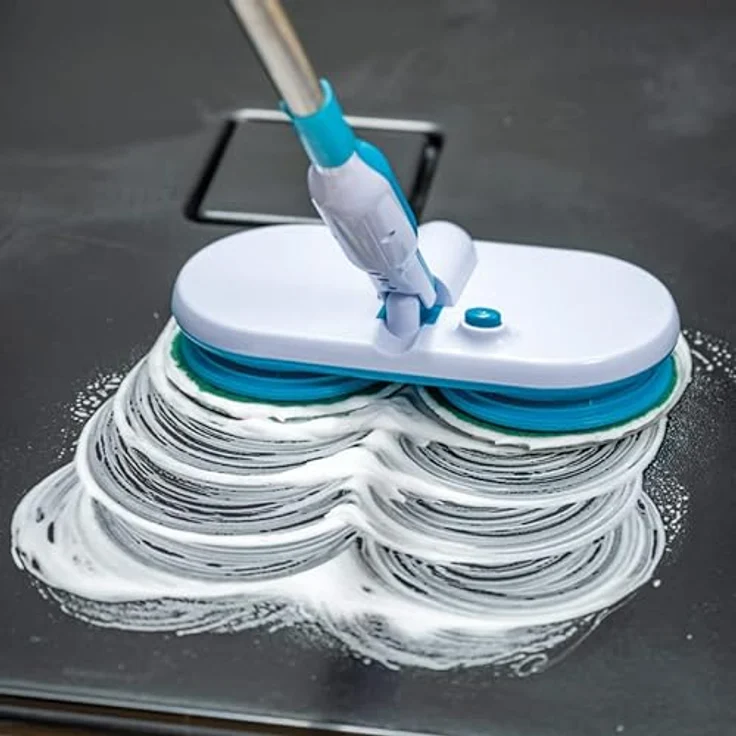 Hurricane Floating Mop elektrischer Bodenwischer – Akku Wischer zum mühelosen Wischen, Schrubben und Polieren – Ultra Leichter Wischmopp mit verschiedenen Mikrofaser-Pads – Bild 4