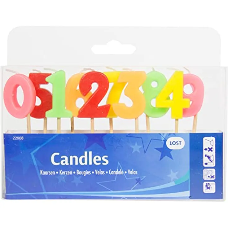 Folat Kaarsjes Set 0-9/stk