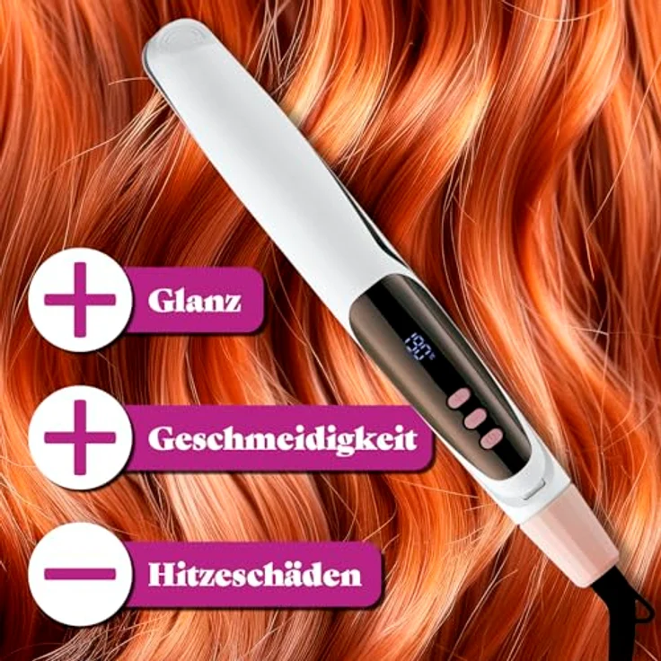 VITALmaxx Profi Hair Styler | 3in1 Lockenstab, Glätteisen & Welleneisen mit LED Display | Temperaturen von 150-230 °C | 360° Drehgelenk & 1,8 m langes Kabel | Ersetzt Lockenwickler – Bild 4