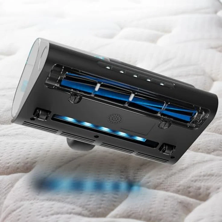 BLACK+DECKER - Handstaubsauger Dust Mites 400W | 12Kpa Saugkraft | 253,7nm UV-Antibakterielle Lampe | Motorisierte Bürste | Doppelfiltration Zyklon + HEPA | 12.000 U/min Vibration | LED-Anzeige, schwarz – Bild 3