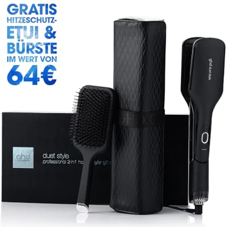 ghd Duet Style, Glätteisen 2-in-1 mit Hitzeschutz-Etui, Abschaltautomatik, 185°C max. Temperatur, 2,7 m Kabellänge – Bild 2
