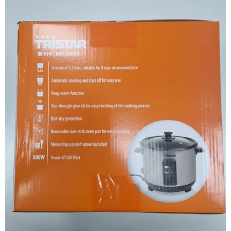 Tristar Reiskocher RK-6147, elektrischer Reiskocher für 2 bis 6 Portionen, schwarz – Bild 9