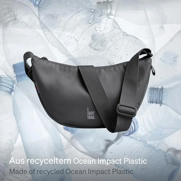 Got Bag Umhängetasche MOON BAG SMALL, Handliche Umhängetasche aus recycelten Materialien, blau – Bild 2