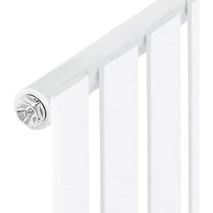 LuxeBath Designheizkörper Stella 1800 x 370 mm, Weiß, Paneelheizkörper mit Mittelanschluss, Flach, Vertikal, Elegant im Bad – Bild 3