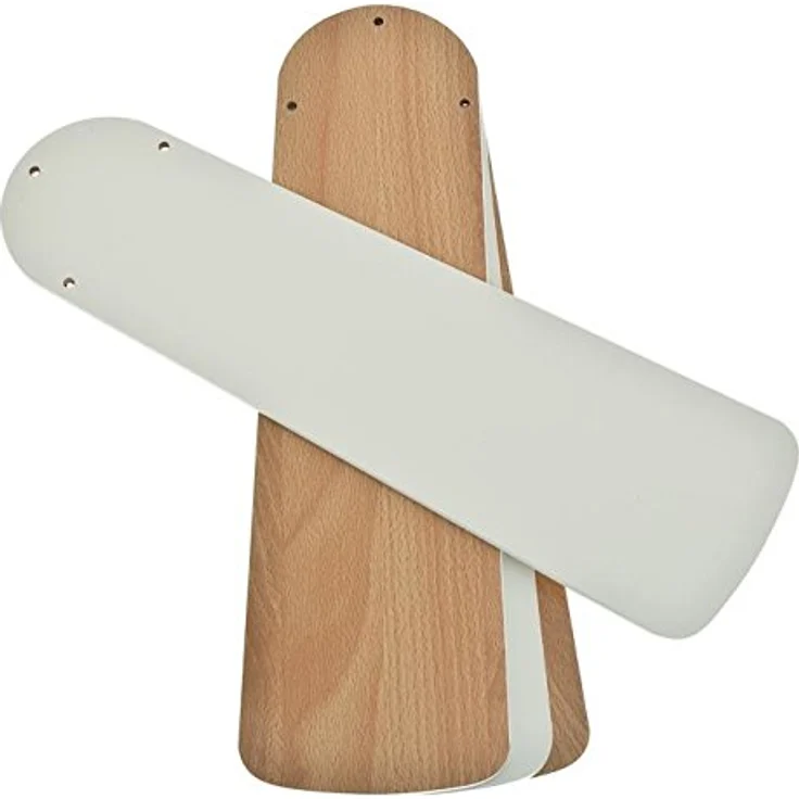 Westinghouse Lighting 72113 Ventilator Princess Euro, 105 cm, Beleuchtungsset und DREI Strahlern, Metall, GU10, Ausführung in Weiß mit Wendeflügeln in Weiß|Buche, 105 x 105 x 39.5 cm – Bild 3