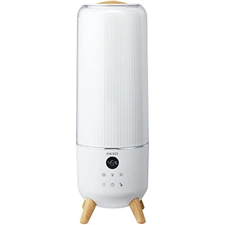 HoMedics TotalComfort Deluxe Ultraschall-Luftbefeuchter Humidifer - Lufterfrischer für Räume bis 39,5m², mit 70h Laufzeit, Duftölfach, 5,6L Tank und 360°-Nebeldüse, für Büro Schlafzimmer Kinderzimmer