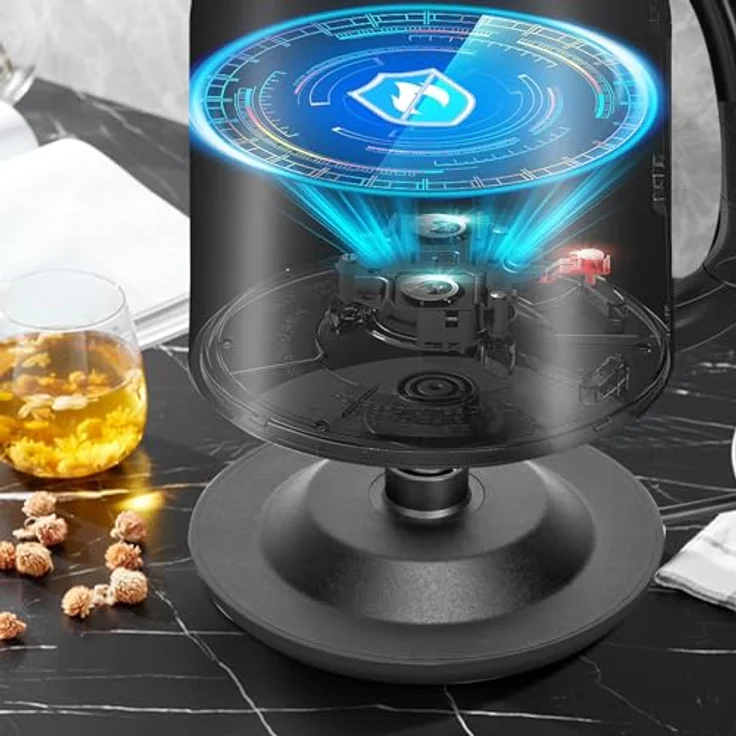 Taylor Swoden Asher, Edelstahl Wasserkocher mit Temperaturregelung, 2200 W, 1,7 L, LED-Anzeige, 1 Stunde Warmhaltefunktion, Automatische Abschaltung – Bild 3
