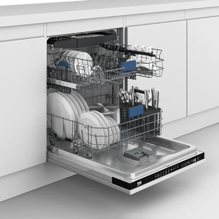 BEKO BDIN25530 Einbau-Geschirrspüler vollintegriert, 60 cm, 15 Maßgedecke, 5 Programme, 44 dB(A), höhenverstellbarer Oberkorb, SteamGloss – Bild 3