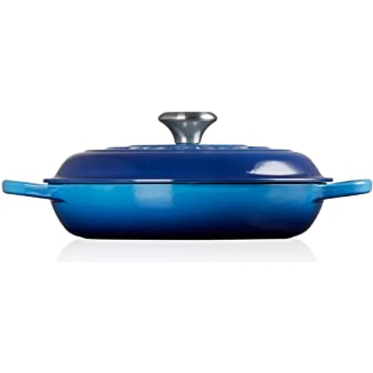 Le Creuset Signature Gusseisen Gourmet-Profitopf, Rund, Ø 26 cm, 2,2 l, Für alle Herdarten inkl. Induktion geeignet, 4,205 kg, Azure, 21180262202430 – Bild 3