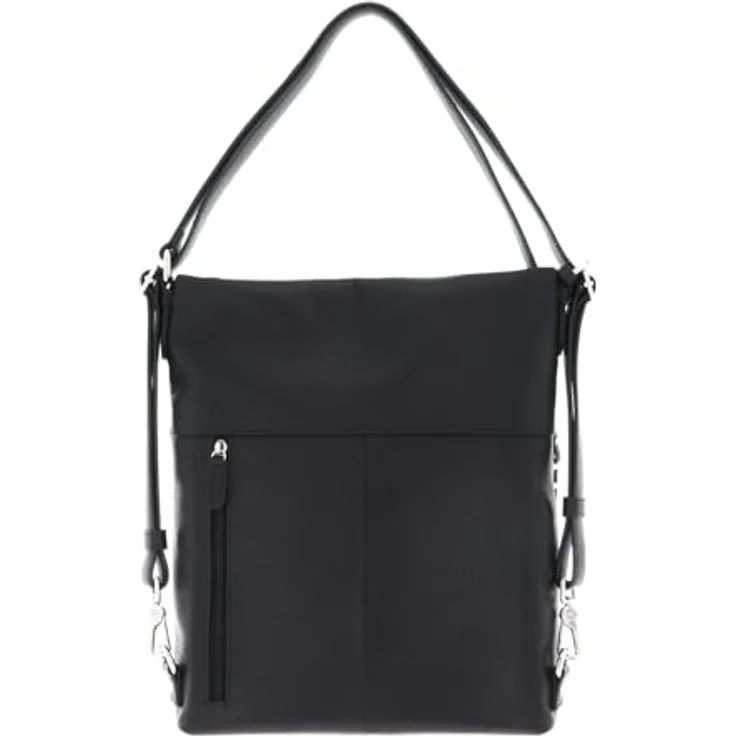 Picard Pure, Damen Handtasche Rucksack aus genarbtem Rindleder, Schwarz – Bild 3