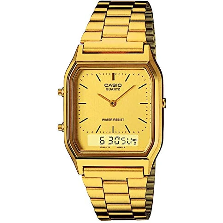CASIO VINTAGE Chronograph AQ-230GA-9DMQYES, Quarzuhr, digital, retro, Stoppfunktion, gold – Bild 2