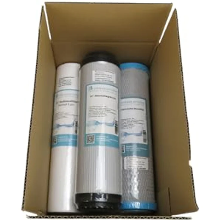 Trinkwasserladen Filter Set 10 Zoll, 3-teiliges Ersatzfilter Set für Umkehrosmose-Anlage, Sediment- und Aktivkohlefilter – Bild 2