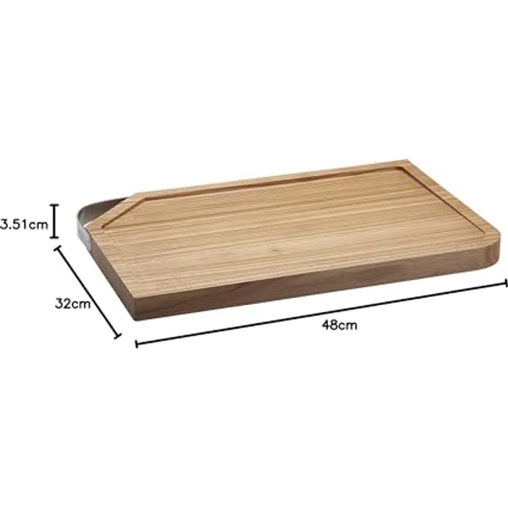 RÖSLE 15033 Schneidbrett mit Edelstahlgriff, Holz, Natur, 48 x 32 x 3 cm – Bild 10