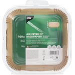 PAPSTAR 100 Backpapiere 23 cm x 23 cm x 4,5 cm braun für Heißluftfritteusen