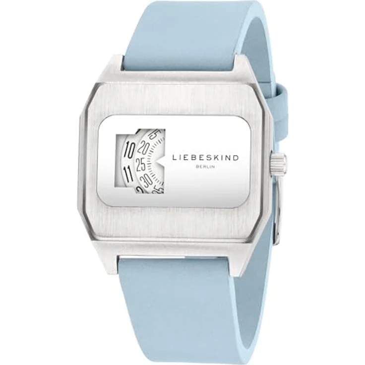 LIEBESKIND Damen Analog Quarz Uhr LT-0500-LQ, Edelstahlgehäuse silber mattiert, Lederband, wasserdicht bis 3 bar – Bild 2