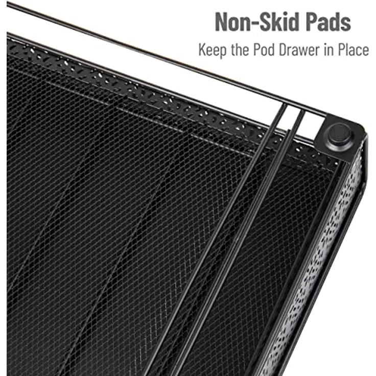 Mind Reader MTRAY-BLK Aufbewahrungsbox für Kaffeekapsel, Metallnetz, Schwarz Square 36, Kapazität 36 Capacity schwarz – Bild 4