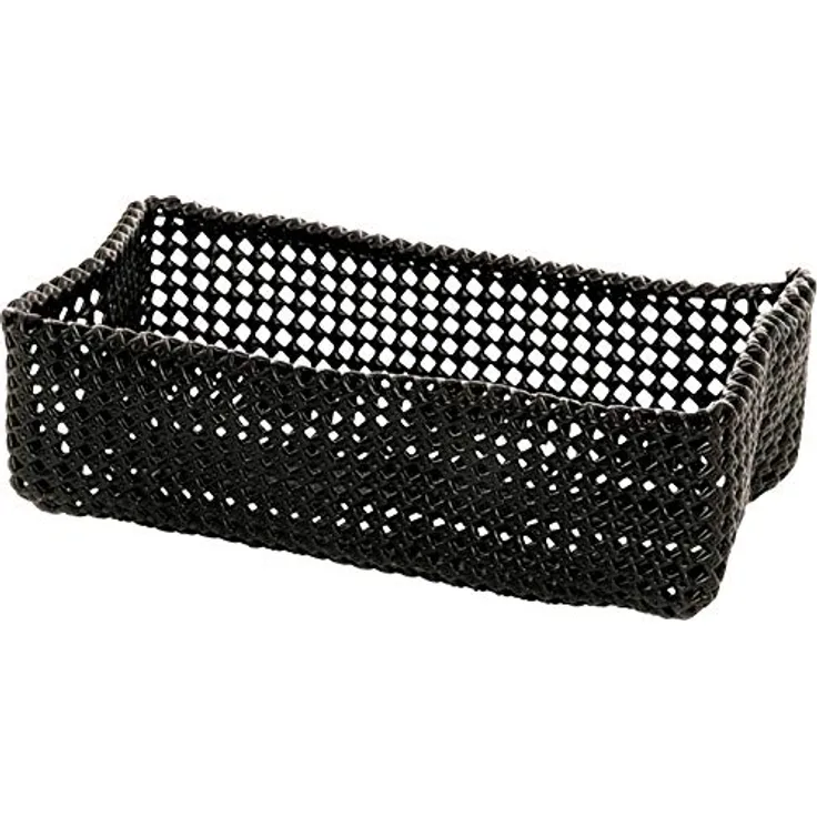 Möve 40423199 Tube Ablagekorb 30 x 15 x 9 cm aus formbarem Kunststoff, Black