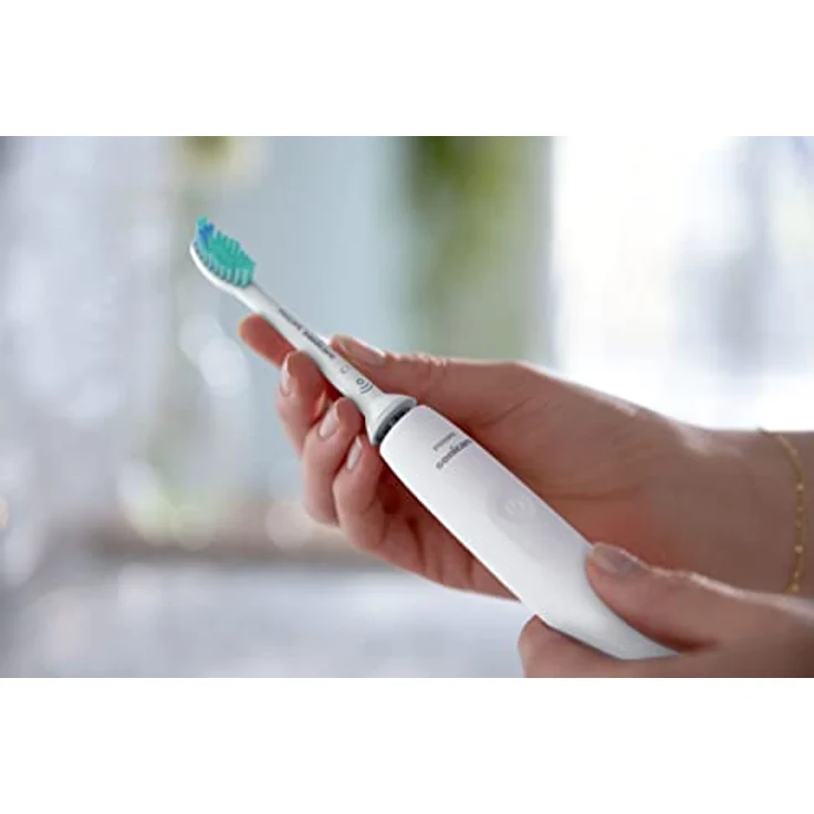 Philips Sonicare 3100 elektrische Schallzahnbürste mit Drucksensor und Ersatz-Erinnerung, HX3673/13, weiß – Bild 4