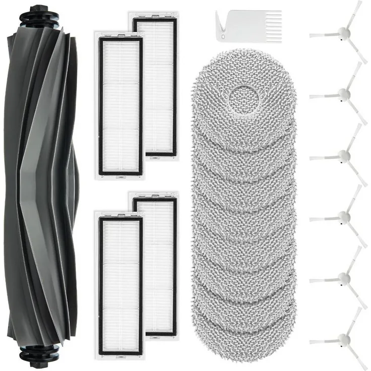FELIXLEO Staubsaugerdüsen-Set 20 Stück Zubehör für Dreame L10s/L10 Ultra/L10 Prime, HEPA-Filter, Silikonbürste und Mikrofaser-Wischtücher, schwarz