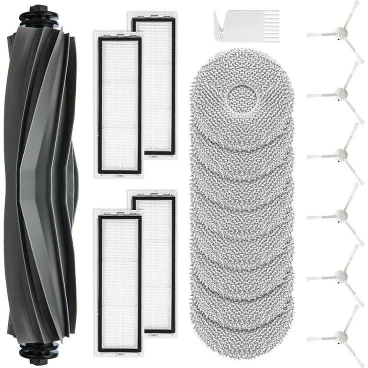 FELIXLEO Staubsaugerdüsen-Set 20 Stück Zubehör für Dreame L10s/L10 Ultra/L10 Prime, HEPA-Filter, Silikonbürste und Mikrofaser-Wischtücher, schwarz