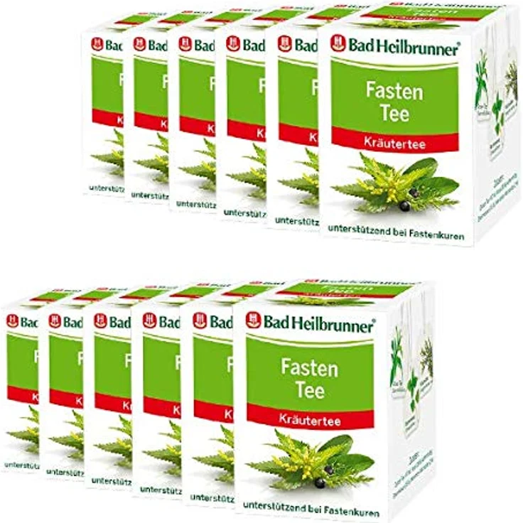 Bad Heilbrunner Fastentee, Filterbeutel mit Grüner Tee, Mate, Brennnessel, Koriander und Wacholder, 8x1,8 g – Bild 1